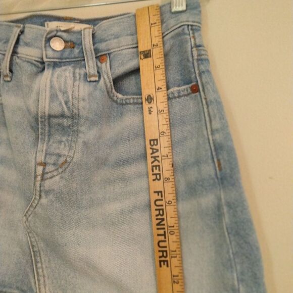 Madewell Rigid blue denim A line mini skirt size 23 - Picture 3 of 6